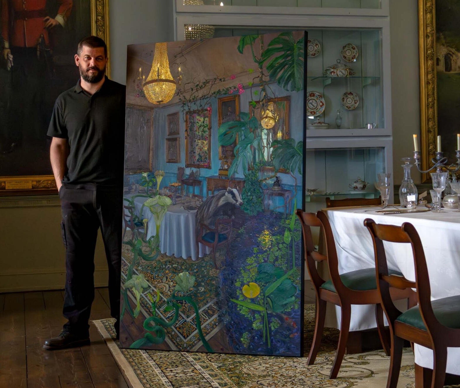 James with Foretelling Photographed in the dining hall at Torre Abbey, the space that inspired the painting.